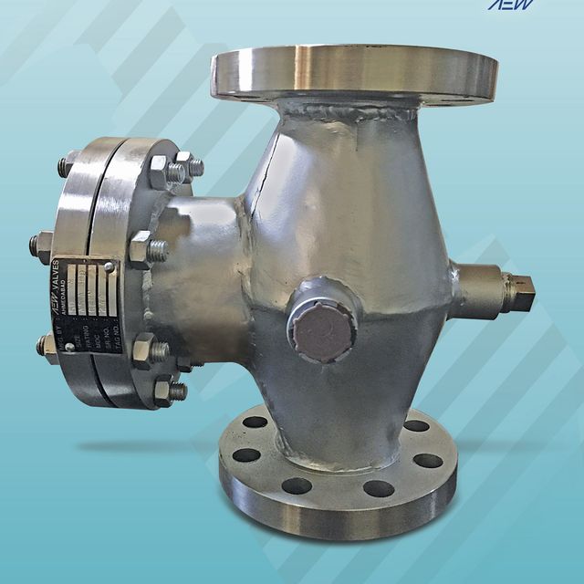 AEW partial-jacketed check valve, side view